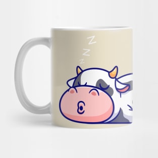 Cute Cow Sleeping Cartoon Mug